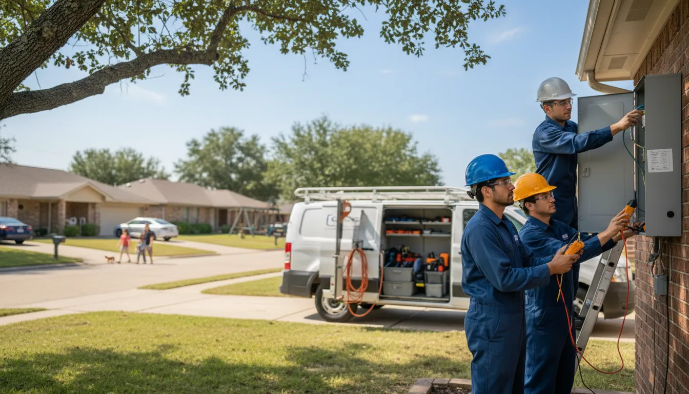 Certified electrician providing emergency electrical services in Joinerville, TX